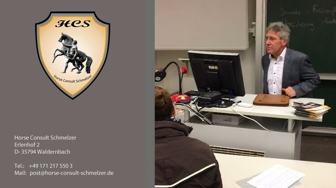 Gastdozent Ulrich Schmelzer HfWU: sich mit Pferden selbstst&auml;ndig machen-Hochschule f&uuml;r Wirtschaft und Umwelt 